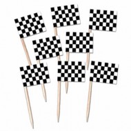 Racing Car Racing Flag Cupcake / Canape Picks